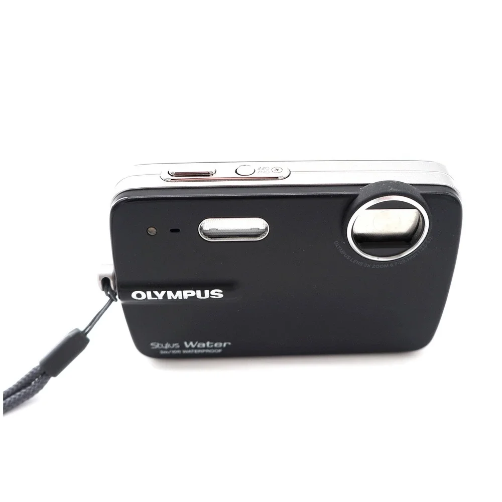 Vtg Olympus Stylus Black 550WP 10MP Digital Camera Digi Point Shoot Tested Y2k
